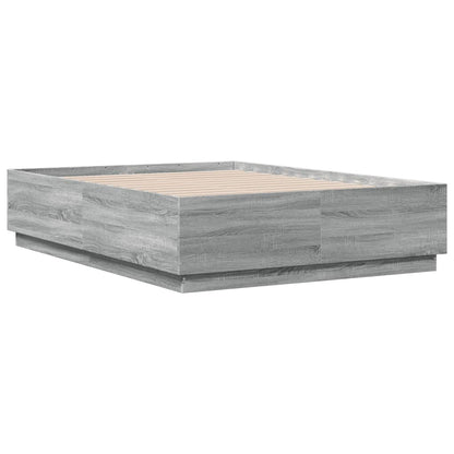 vidaXL Bed Frame without Mattress Grey Sonoma 140x190 cm