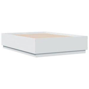 vidaXL Bed Frame White 135x190 cm Double Engineered Wood