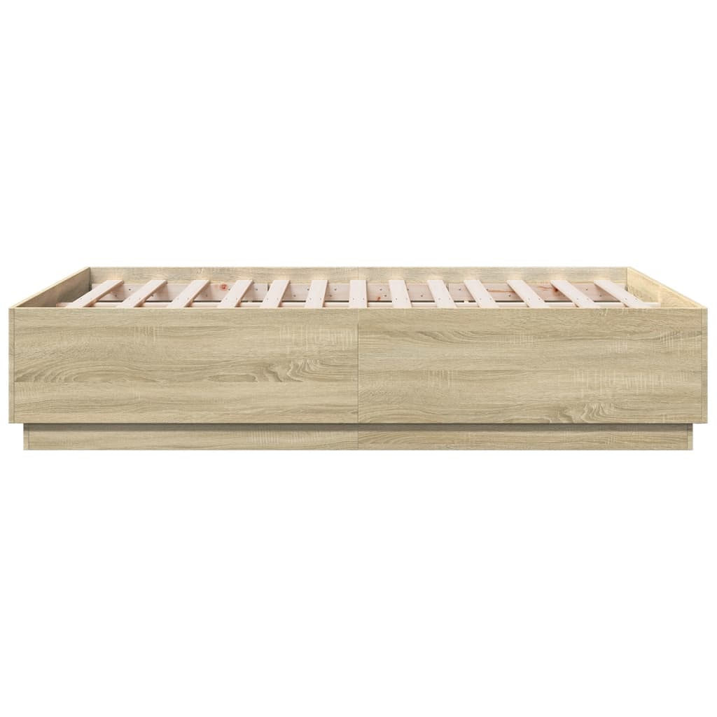 vidaXL Bed Frame without Mattress Sonoma Oak 135x190 cm Double