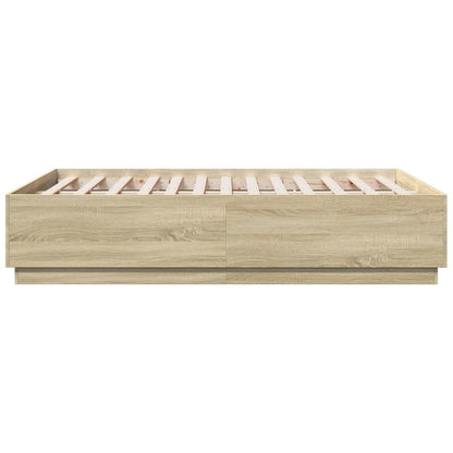 vidaXL Bed Frame without Mattress Sonoma Oak 135x190 cm Double