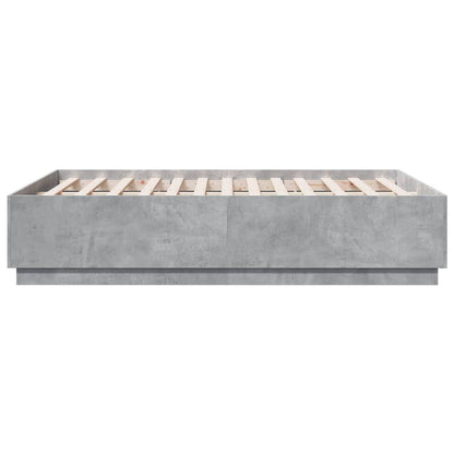 vidaXL Bed Frame without Mattress Concrete Grey 135x190 cm Double