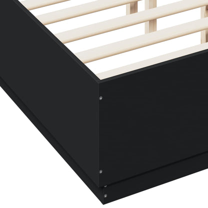 vidaXL Bed Frame without Mattress Black 120x190 cm Small Double
