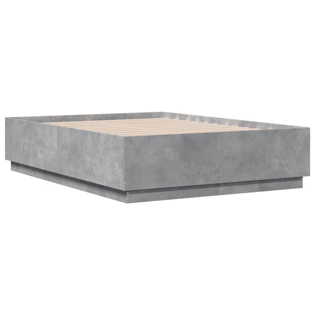 vidaXL Bed Frame without Mattress Concrete Grey 120x190 cm Small Double