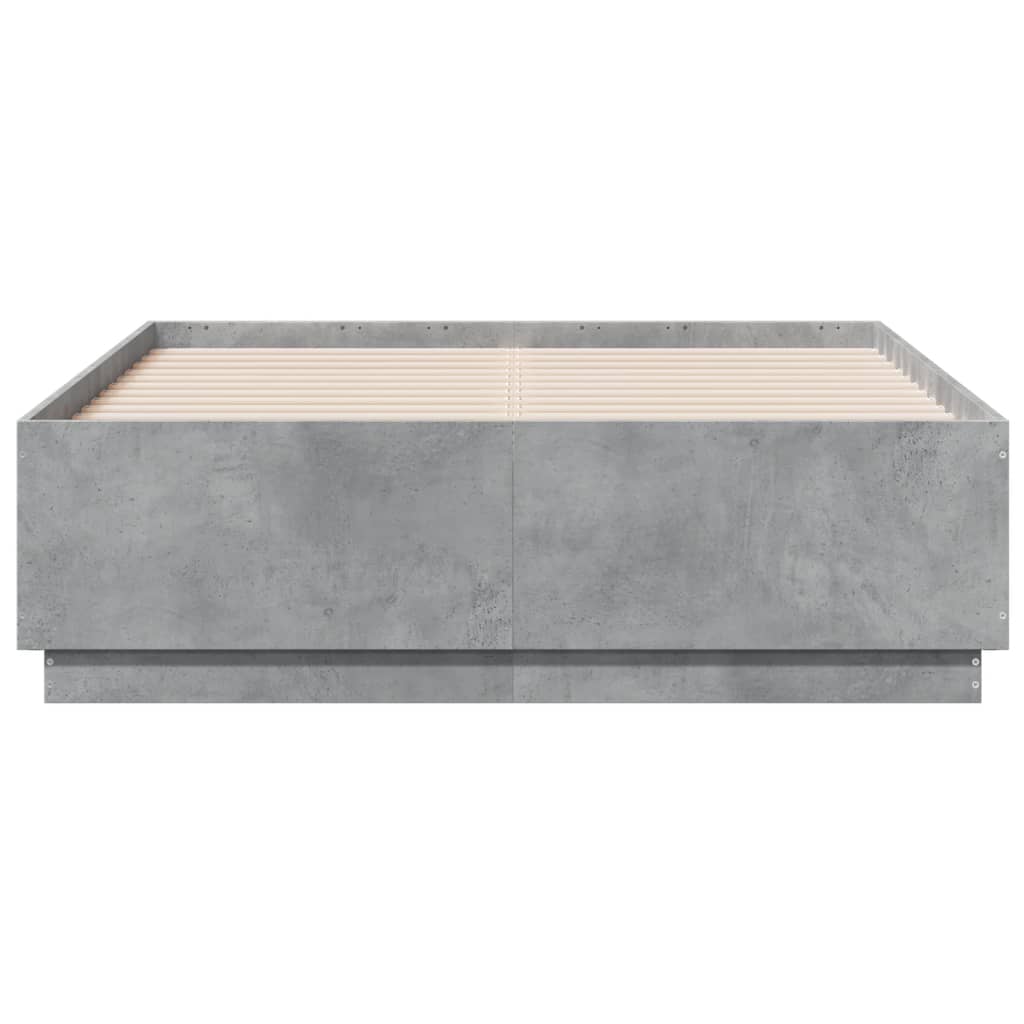 vidaXL Bed Frame without Mattress Concrete Grey 120x190 cm Small Double