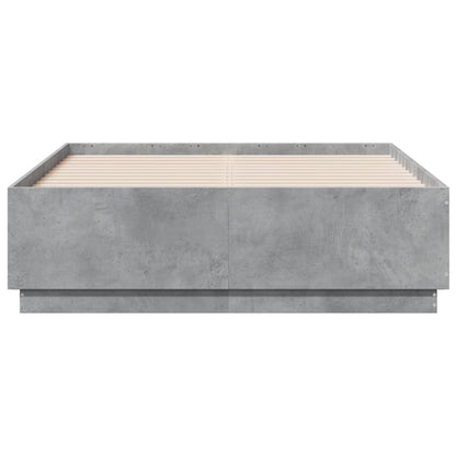 vidaXL Bed Frame without Mattress Concrete Grey 120x190 cm Small Double