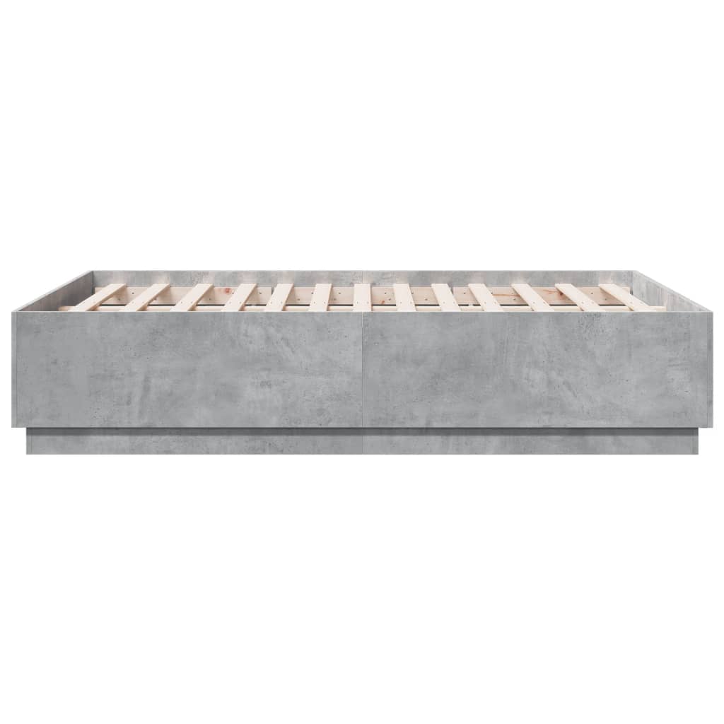 vidaXL Bed Frame without Mattress Concrete Grey 120x190 cm Small Double