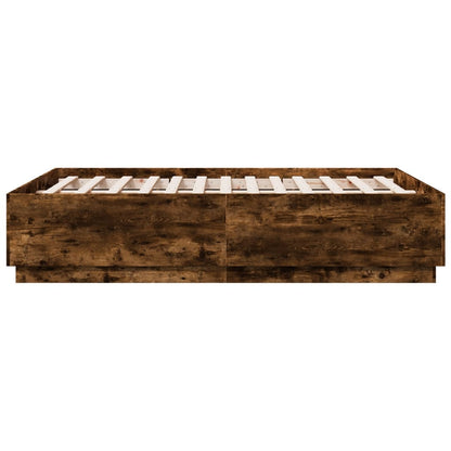 vidaXL Bed Frame without Mattress Smoked Oak 120x190 cm Small Double