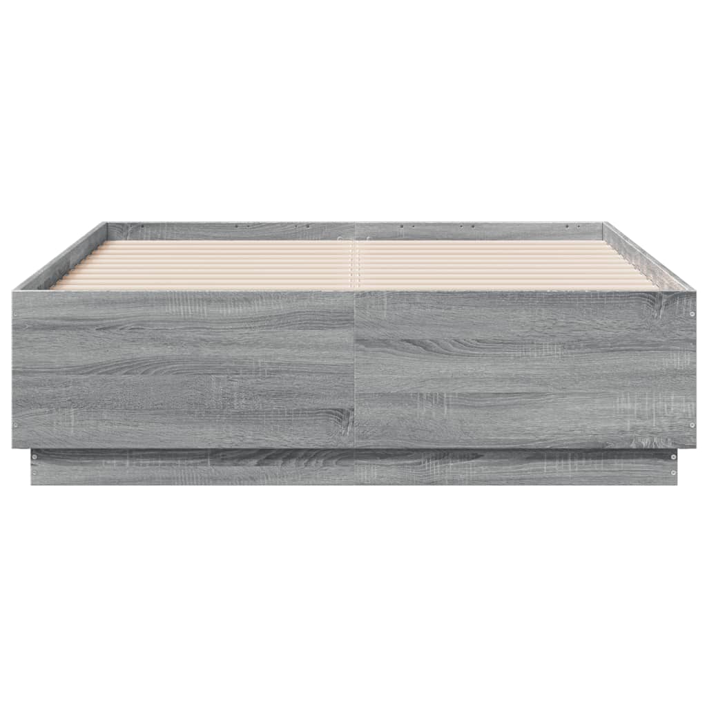 vidaXL Bed Frame without Mattress Grey Sonoma 120x190 cm Small Double