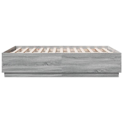 vidaXL Bed Frame without Mattress Grey Sonoma 120x190 cm Small Double