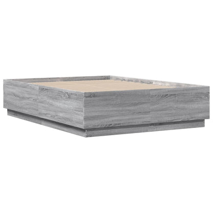 vidaXL Bed Frame without Mattress Grey Sonoma 120x190 cm Small Double