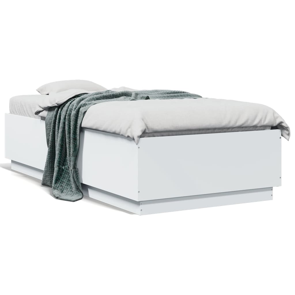 vidaXL Bed Frame without Mattress White 90x190 cm Single