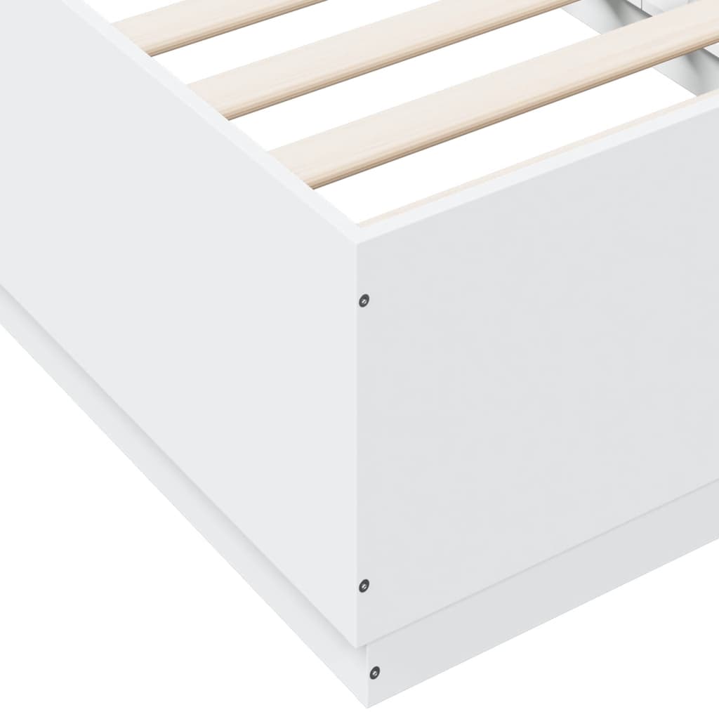 vidaXL Bed Frame without Mattress White 90x190 cm Single
