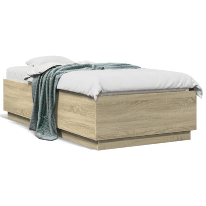 vidaXL Bed Frame without Mattress Sonoma Oak 90x190 cm Single