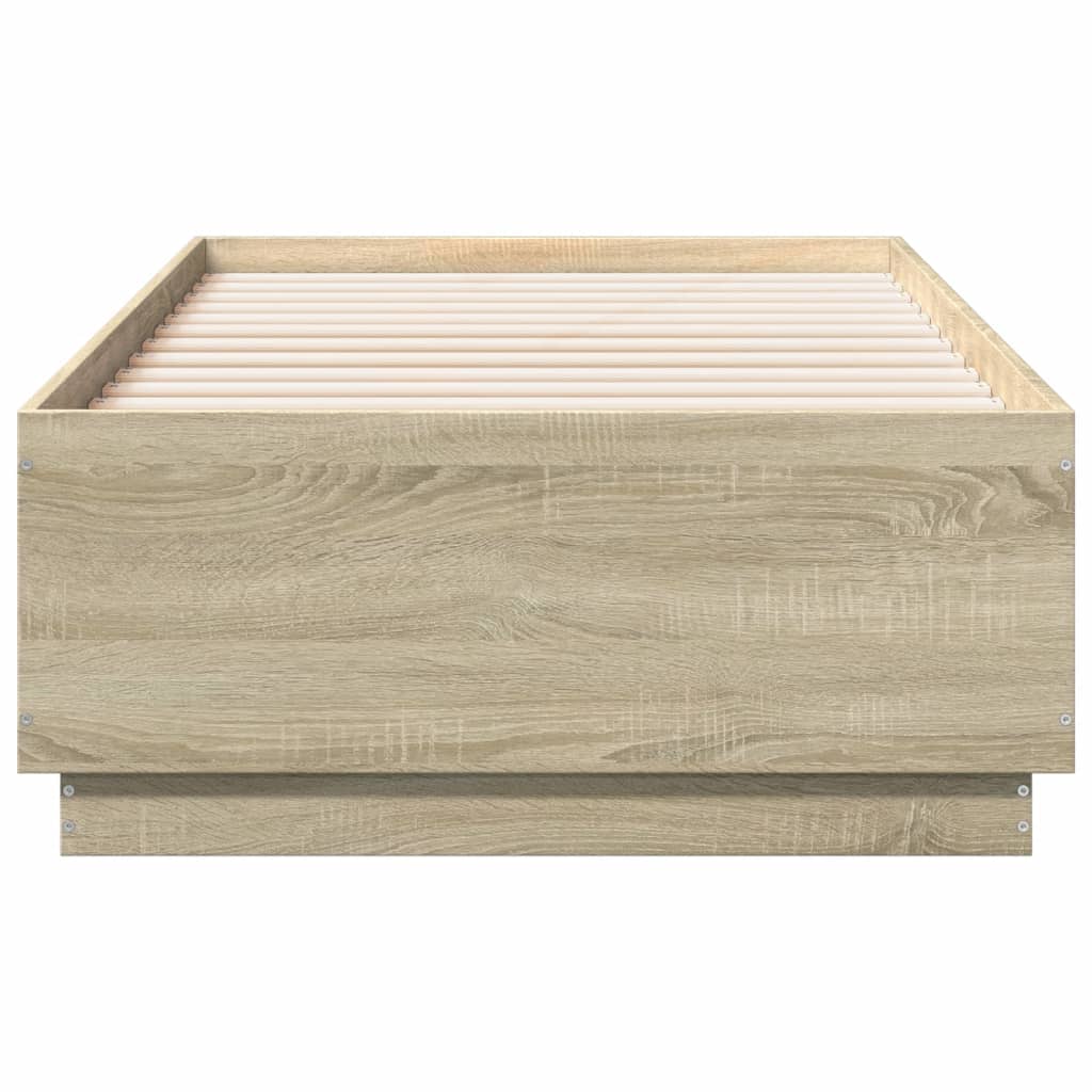 vidaXL Bed Frame without Mattress Sonoma Oak 90x190 cm Single