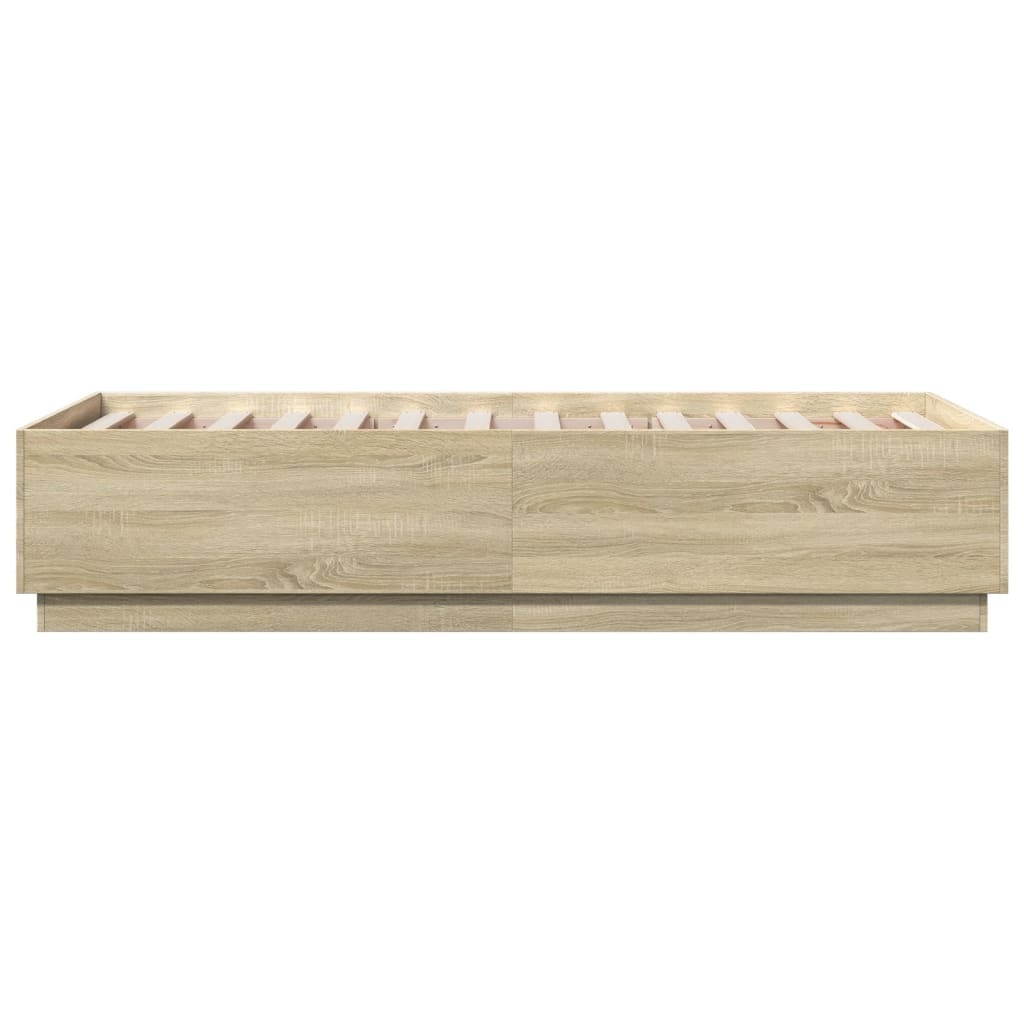vidaXL Bed Frame without Mattress Sonoma Oak 90x190 cm Single