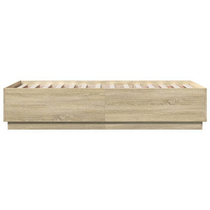 vidaXL Bed Frame without Mattress Sonoma Oak 90x190 cm Single