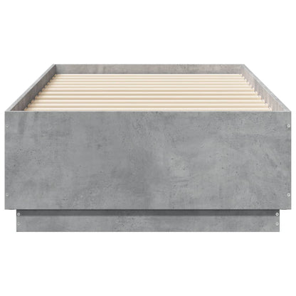 vidaXL Bed Frame without Mattress Concrete Grey 90x190 cm Single