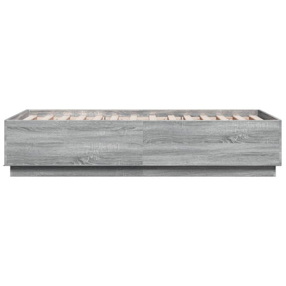 vidaXL Bed Frame without Mattress Grey Sonoma 90x190 cm Single