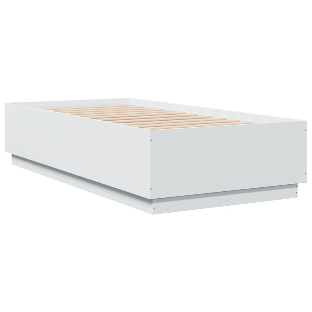 vidaXL Bed Frame without Mattress White 75x190 cm Small Single