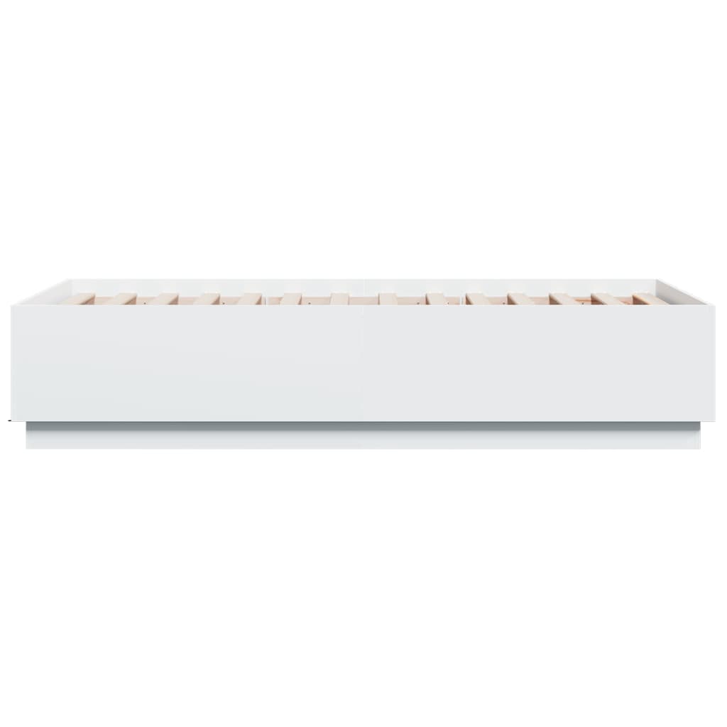 vidaXL Bed Frame without Mattress White 75x190 cm Small Single