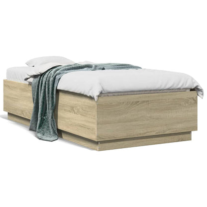 vidaXL Bed Frame without Mattress Sonoma Oak 75x190 cm Small Single