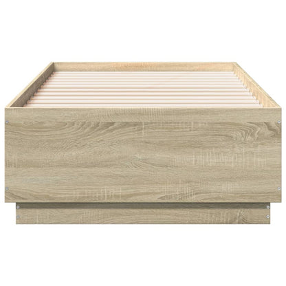 vidaXL Bed Frame without Mattress Sonoma Oak 75x190 cm Small Single