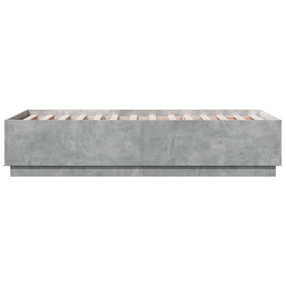 vidaXL Bed Frame without Mattress Concrete Grey 75x190 cm Small Single
