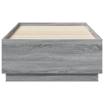 vidaXL Bed Frame without Mattress Grey Sonoma 75x190 cm Small Single