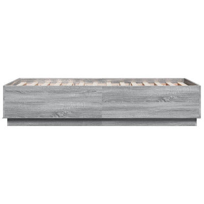 vidaXL Bed Frame without Mattress Grey Sonoma 75x190 cm Small Single