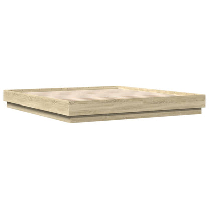 vidaXL Bed Frame | Sonoma Oak | Engineered wood, Plywood | Double |  Durable
