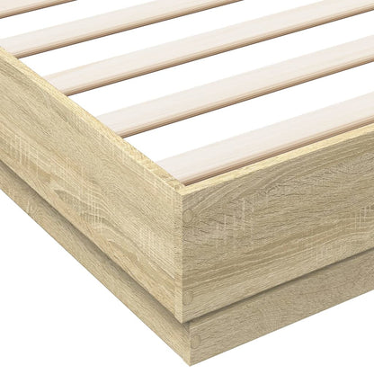vidaXL Bed Frame | Sonoma Oak | Engineered wood, Plywood | Double |  Durable
