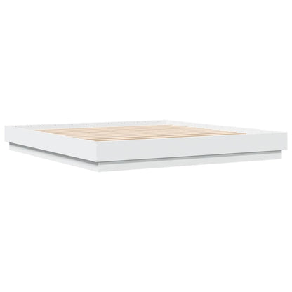 vidaXL Bed Frame | White | Engineered Wood | Super King | Durable | Bed Frame