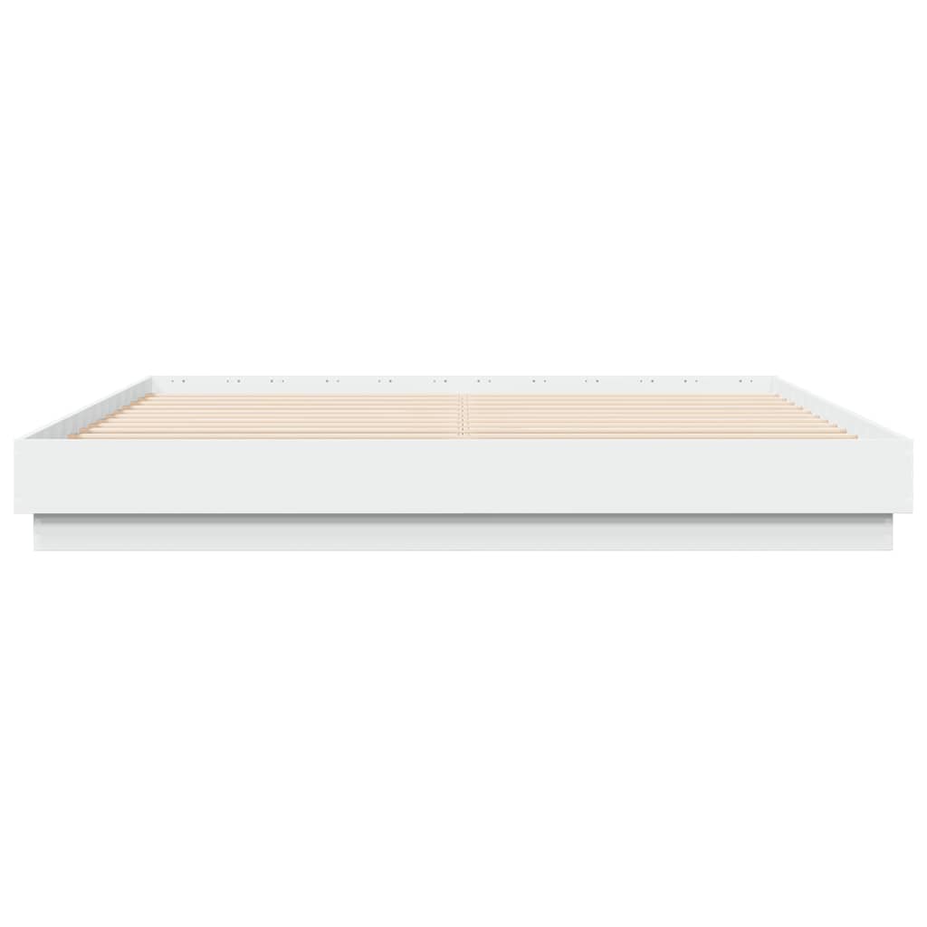 vidaXL Bed Frame | White | Engineered Wood | Super King | Durable | Bed Frame