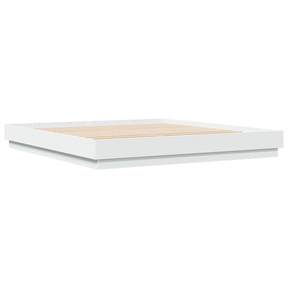 vidaXL Bed Frame | White | Engineered Wood | Super King | Durable | Bed Frame