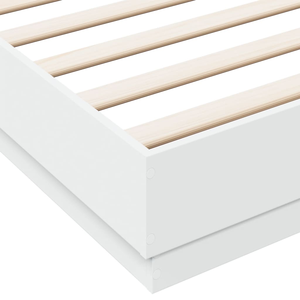 vidaXL Bed Frame | White | Engineered Wood | Super King | Durable | Bed Frame