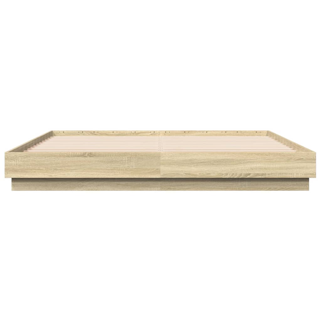 vidaXL Bed Frame without Mattress Sonoma Oak 180x200 cm Super King