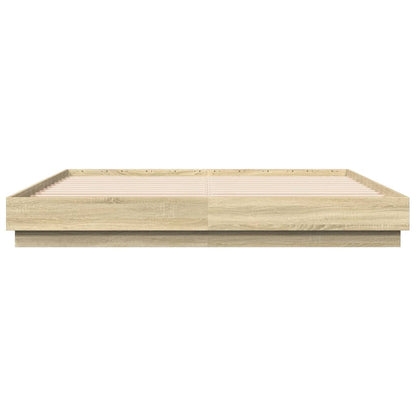 vidaXL Bed Frame without Mattress Sonoma Oak 180x200 cm Super King