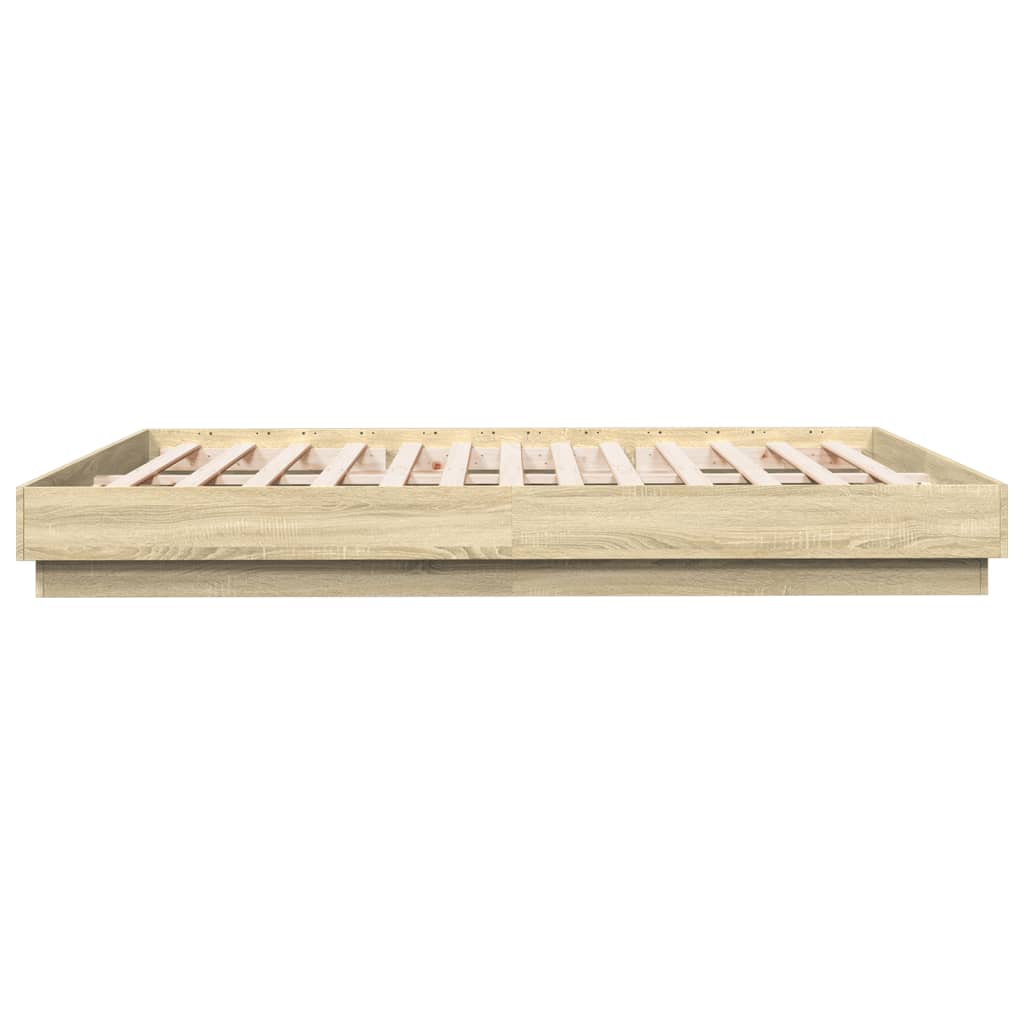 vidaXL Bed Frame without Mattress Sonoma Oak 180x200 cm Super King