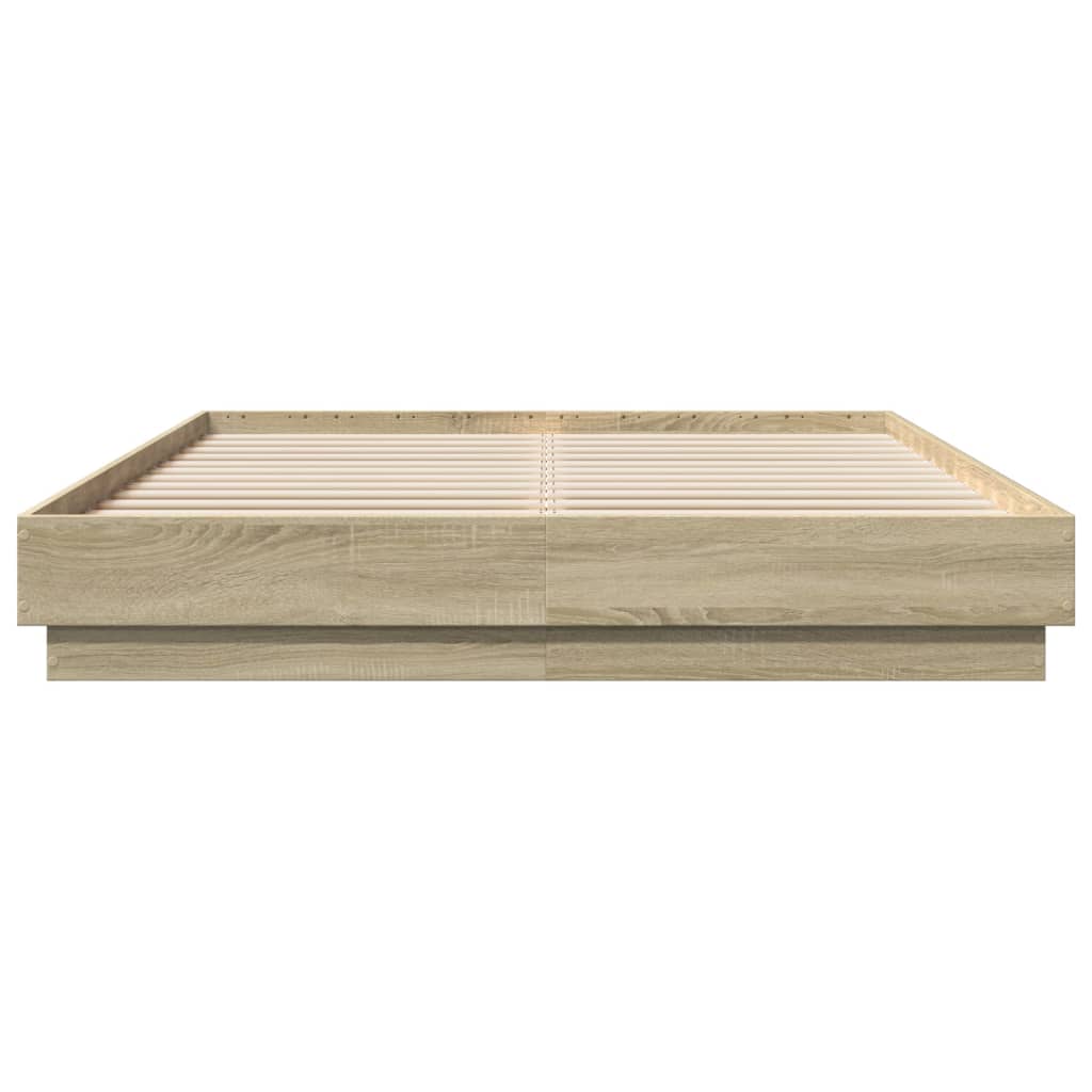 vidaXL Bed Frame without Mattress Sonoma Oak 150x200 cm King Size