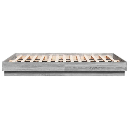 vidaXL Bed Frame | Grey Sonoma | Engineered Wood | King |  Durable  | Bed Frame