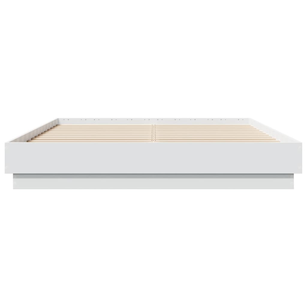 vidaXL Bed Frame | White | Engineered wood | Double | Durable | Bed Frame