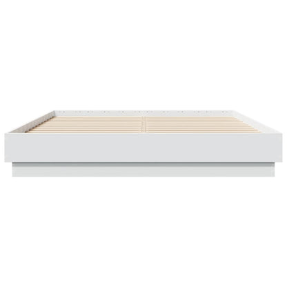 vidaXL Bed Frame | White | Engineered wood | Double | Durable | Bed Frame