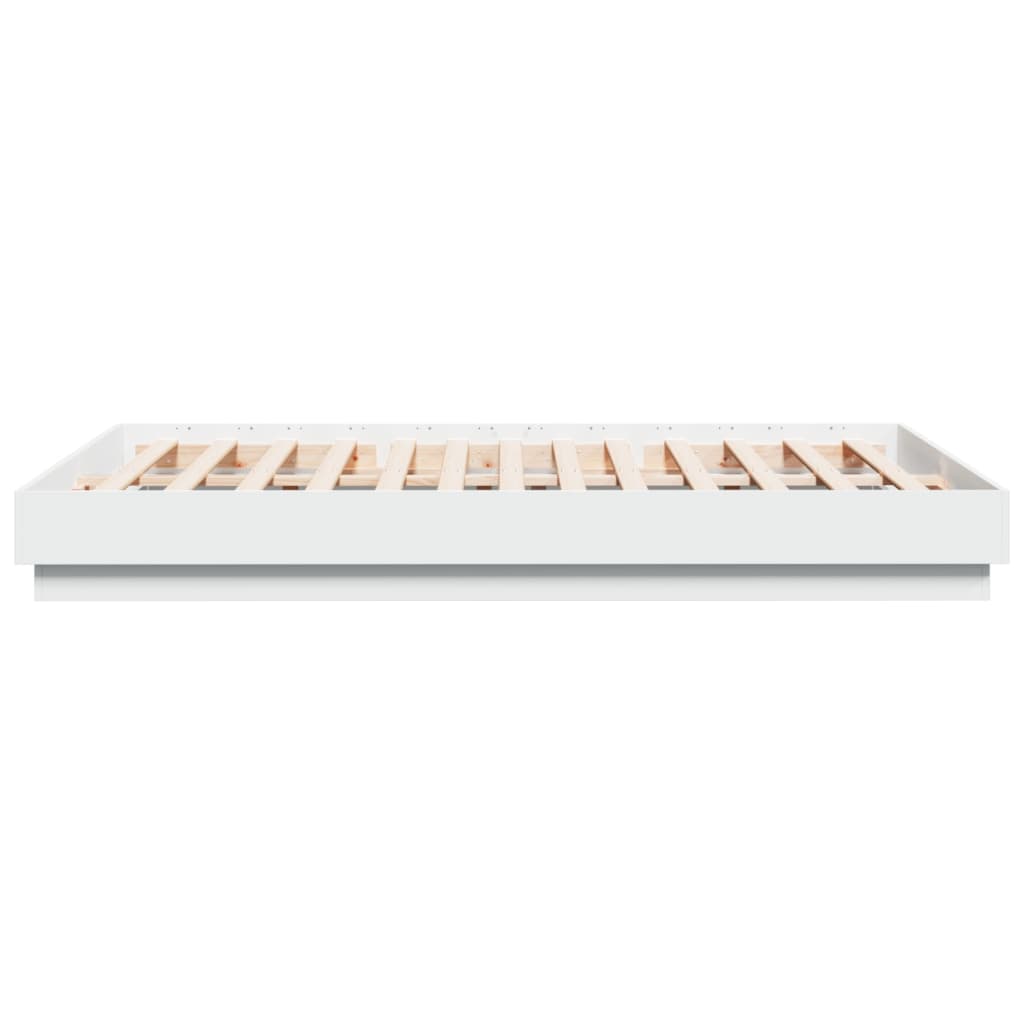 vidaXL Bed Frame | White | Engineered wood | Double | Durable | Bed Frame