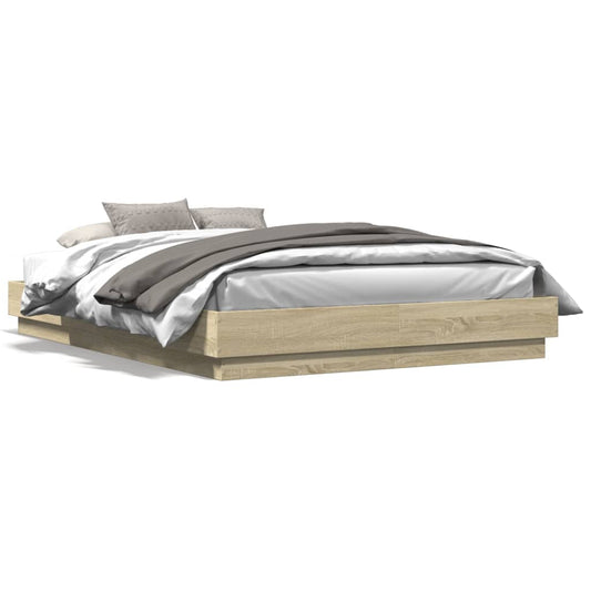 vidaXL Bed Frame | Sonoma oak | Engineered wood | 120x200 cm | Durable