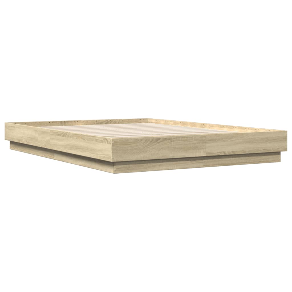 vidaXL Bed Frame | Sonoma oak | Engineered wood | 120x200 cm | Durable