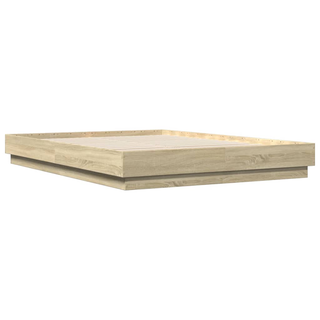 vidaXL Bed Frame | Sonoma oak | Engineered wood | 120x200 cm | Durable