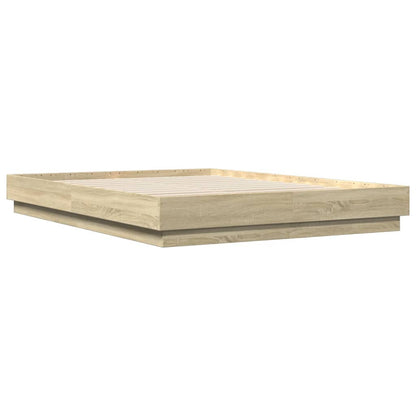 vidaXL Bed Frame | Sonoma oak | Engineered wood | 120x200 cm | Durable