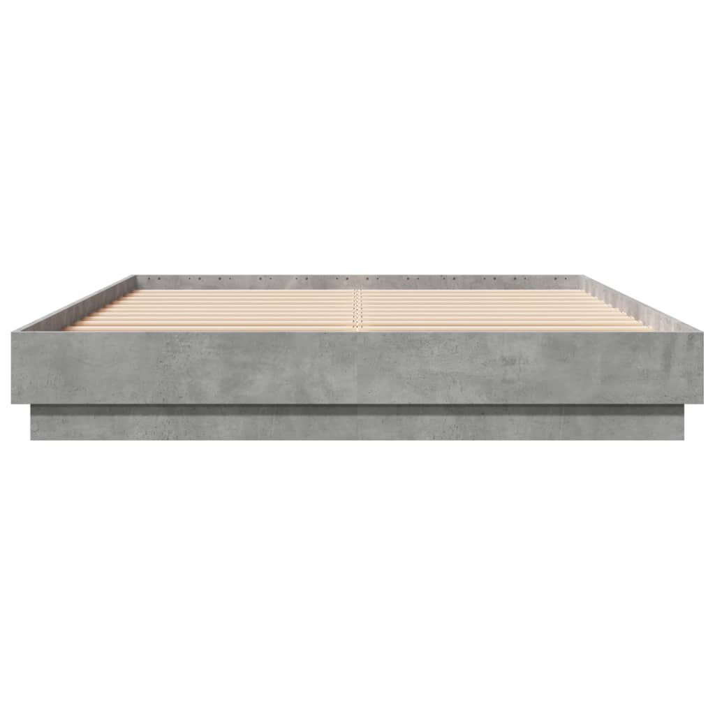 vidaXL Bed Frame without Mattress Concrete Grey 120x200 cm