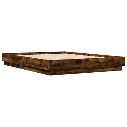 vidaXL Bed Frame without Mattress Smoked Oak 120x200 cm