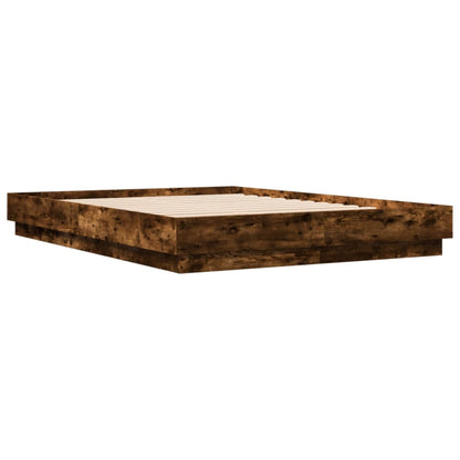 vidaXL Bed Frame without Mattress Smoked Oak 120x200 cm